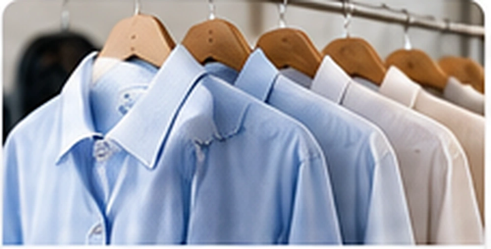 Diferentes peças de roupa em cabides